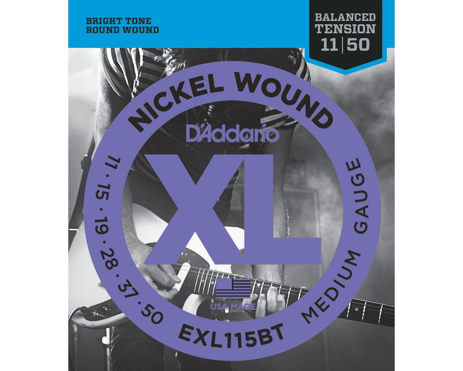 D'ADDARIO EXL115BT - струны для электрогитары, 11-50, никель, кругл. обмотка