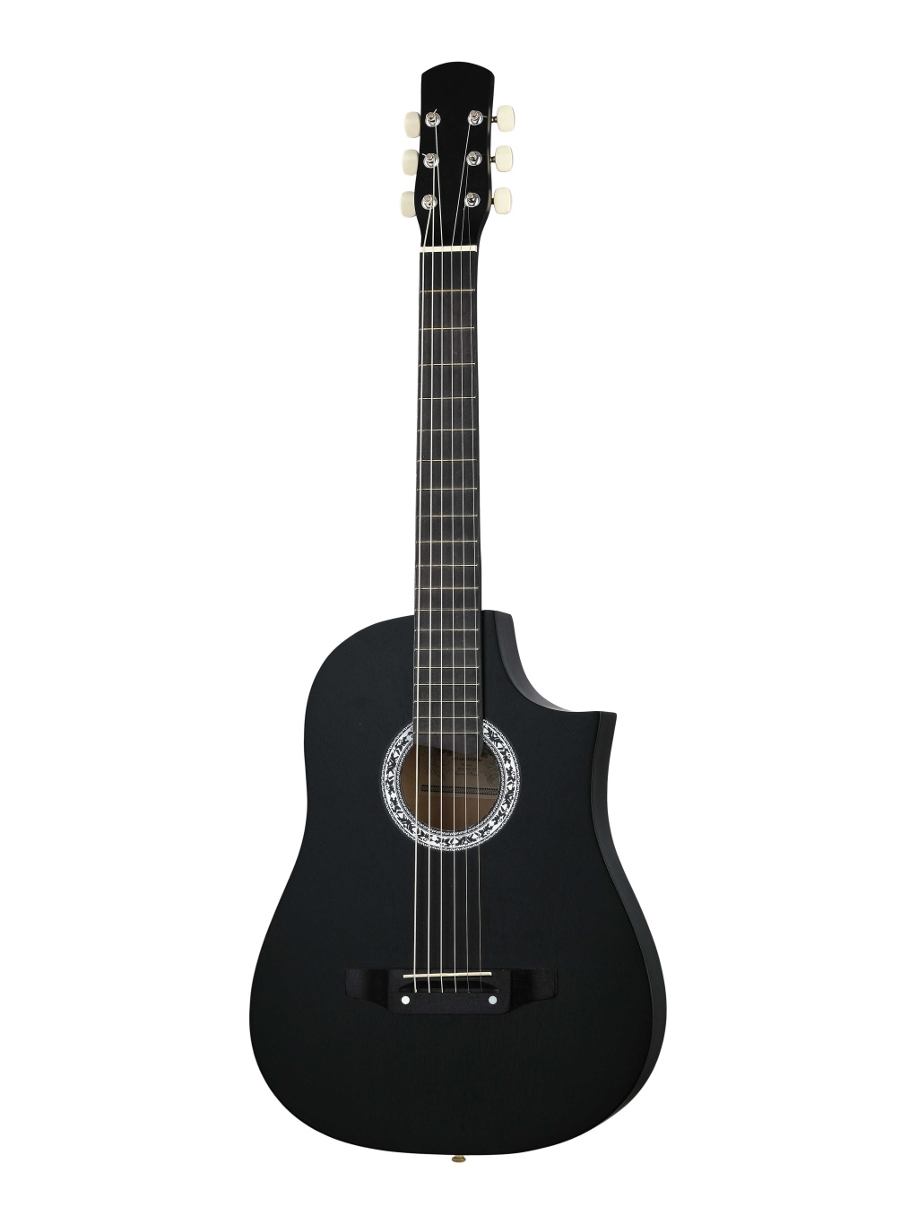 ACD-39A-513-BK Акустическая гитара, с вырезом, черная, АККОРД