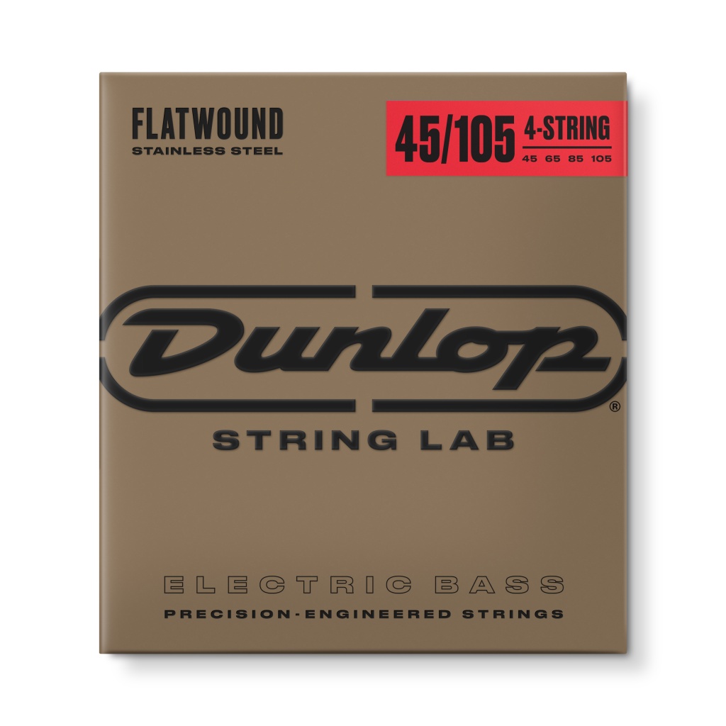 DBFS45105 Flatwound Комплект струн для бас-гитары, сталь, Medium, 45-105, Dunlop