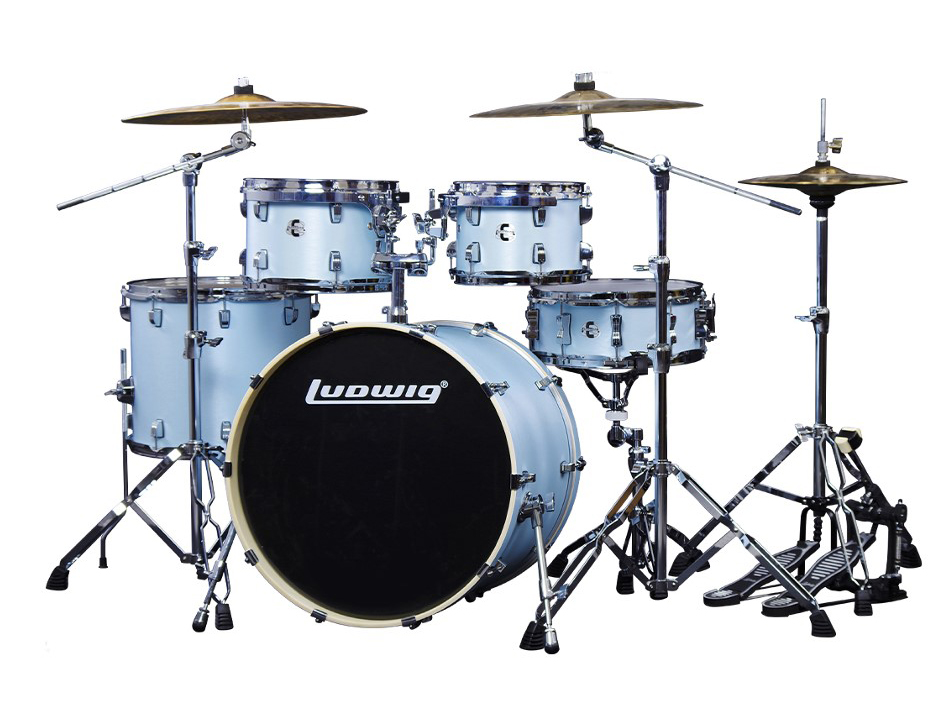 LEC522033 Element Evolution Барабанная установка, голубая, 2 коробки, Ludwig