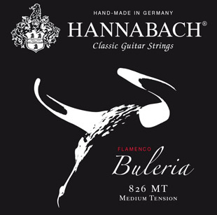 826MT Black BULERIA FLAMENCO Комплект струн для классической гитары нейлон/посеребренные Hannabach