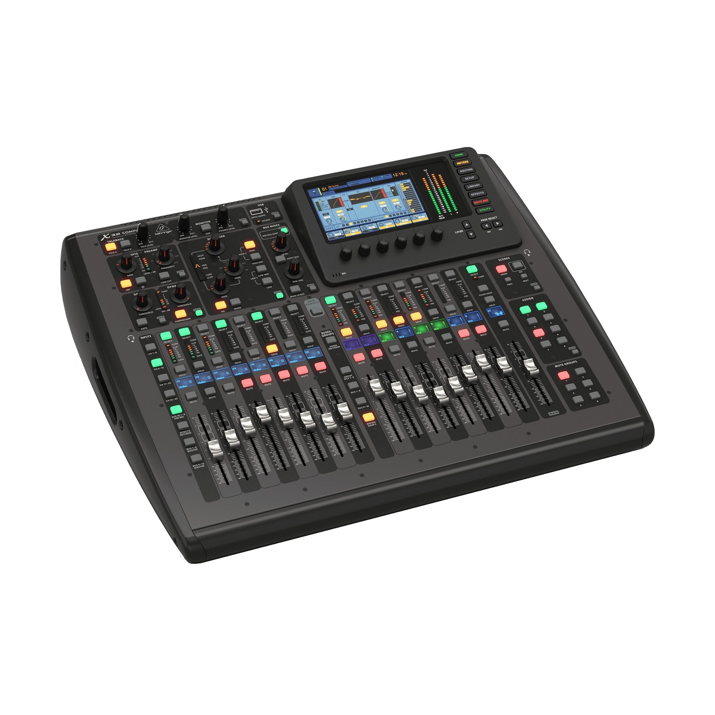 BEHRINGER X32 COMPACT - цифровой микшер, 16 входов, 25 шин, 8 выходов