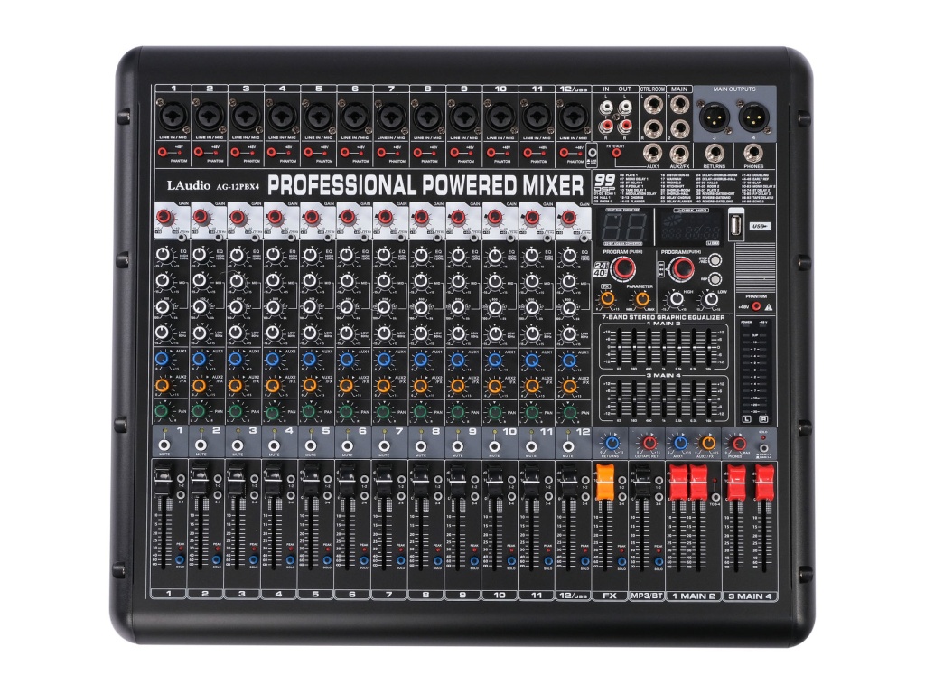 AG-12PBX4 Активный микшерный пульт, 12 каналов, серия PRO, LAudio