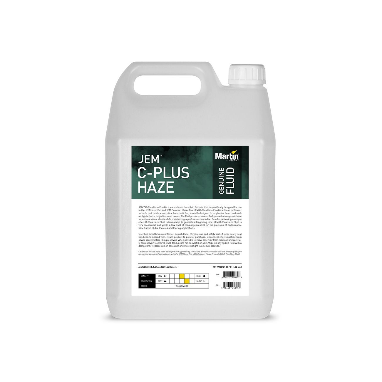 MARTIN C-Plus 5L - жидкость для генерат. тумана Jem Compact Hazer Pro, 5 литров.