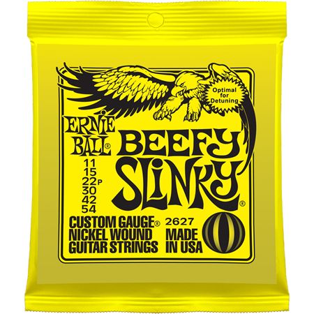 P02627 Beefy Slinky Комплект струн для  электрогитары, никель, 11-54, Ernie Ball