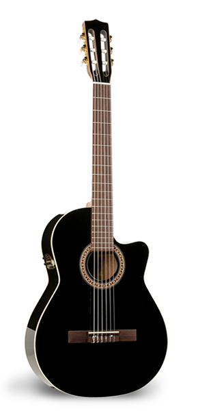 041701 Hybrid CW Black Crescent TRIC Электро-акустическая классическая гитара, с футляром, La Patrie