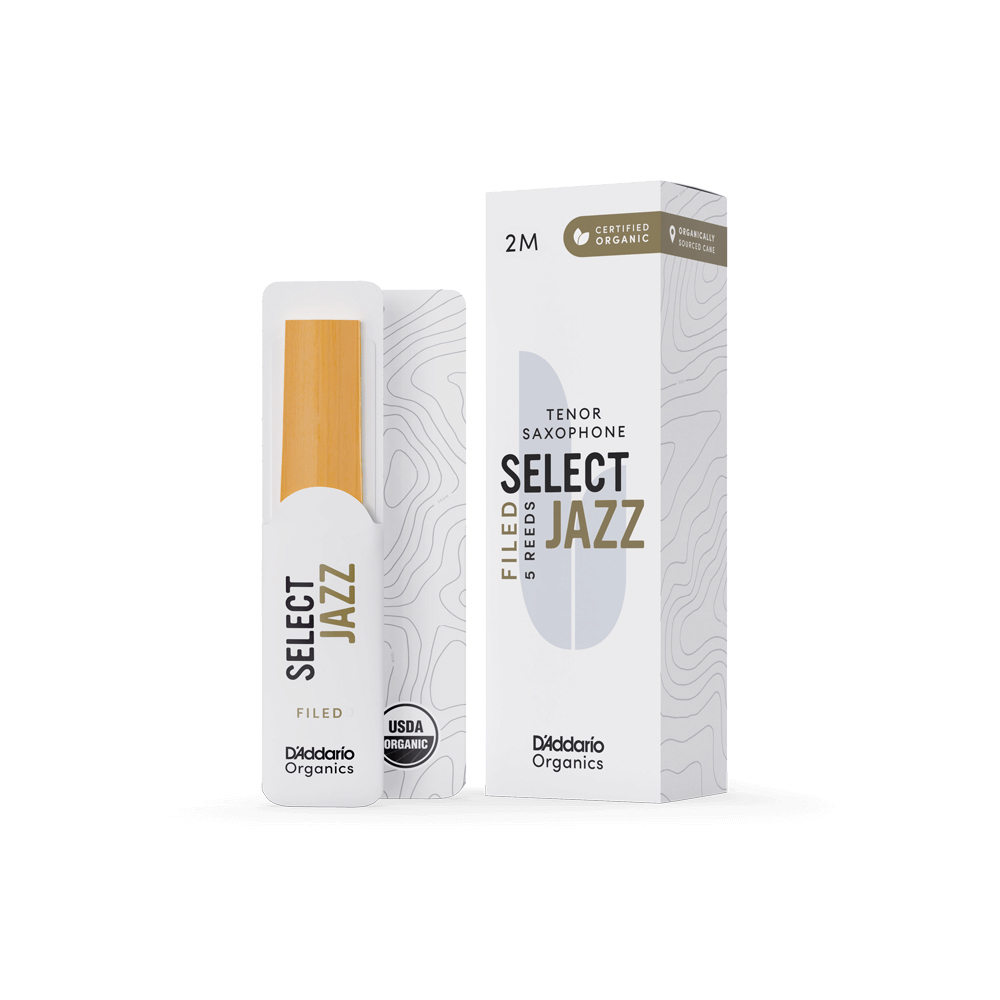 ORSF05TSX2M Organic Select Jazz Filed Трости для саксофона тенор, размер 2M, 5 шт, D'Addario