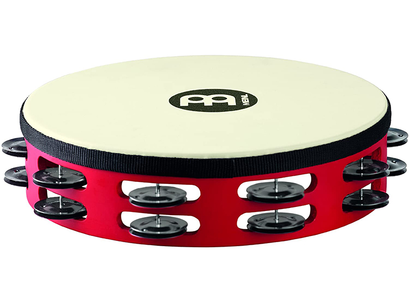 TAH2BK-R-TF Touring Тамбурин 10", с пластиком, 2 ряда бубенцов, красный, Meinl
