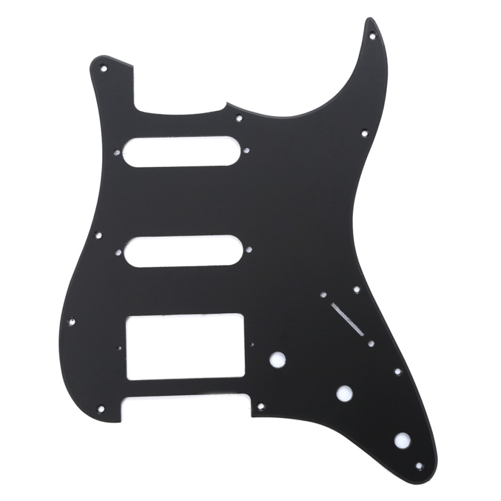 MX0315 Пикгард для электрогитары Fender Stratocaster HSS, 1 слой, черная, Musiclily