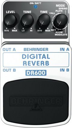 BEHRINGER DR600 - педаль цифр. стереофонических эффектов реверберации для гитар, бас-гитар и клавиш