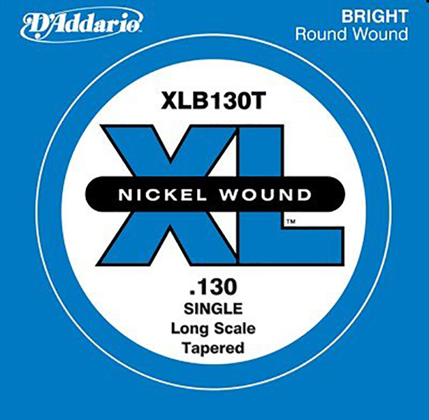XLB130T Nickel Wound Tapered Отдельная струна для бас-гитары, никелированная, .130, D'Addario