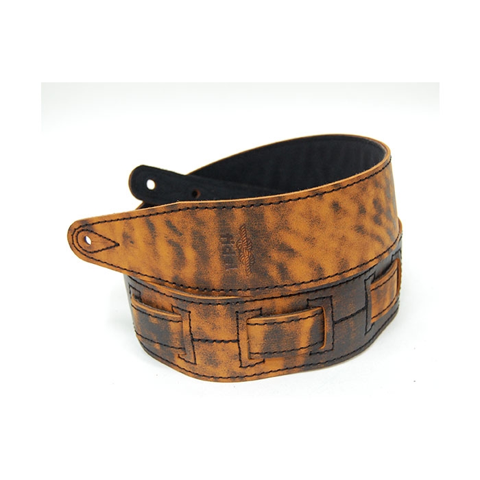FL600277L21L Leather 21 Ремень для гитары, кожаный, фокс, Fidel