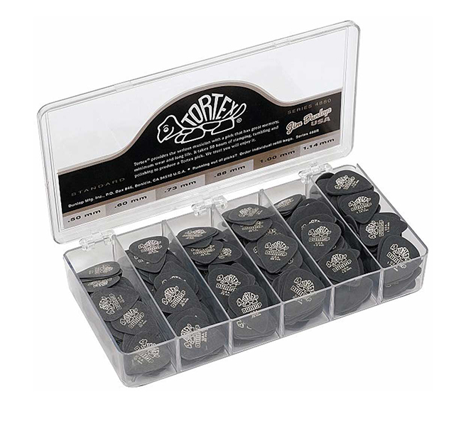 4820 Tortex Pitch Black Jazz III Коробка медиаторов, 6 толщин, 432шт, Dunlop