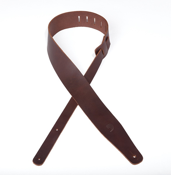 *26TL01-DX Thick Leather Кожаный ремень для гитары, 63,5мм, коричневый, Planet Waves