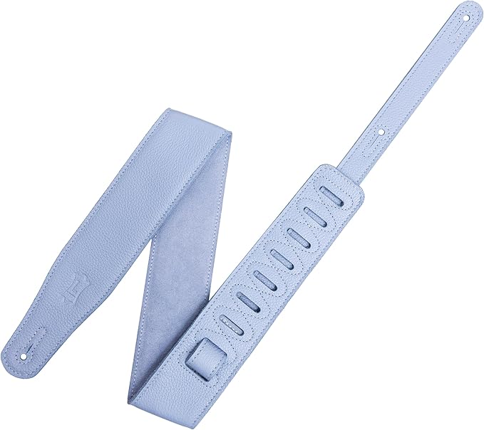 M26GFP-PRW Pastel Leather Series Ремень для гитары, кожаный, голубой, Levy's