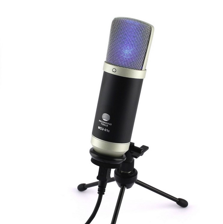 MCU-01-C-B Микрофон конденсаторный USB, черный, Октава