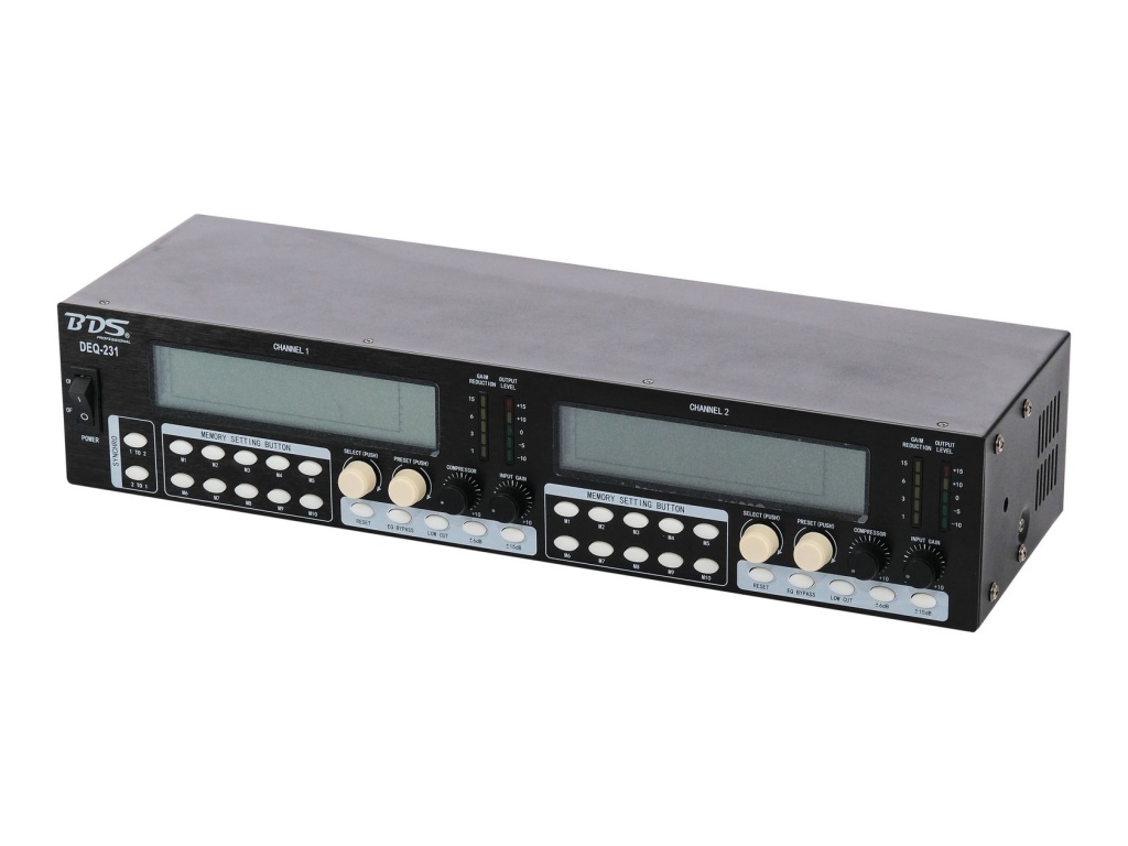 DEQ-231 Эквалайзер/компрессор рэковый, двойной, 31 полоса, BDS