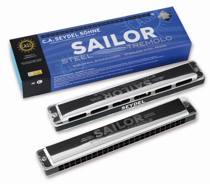26480D Sailor Steel D Губная гармошка тремоло, Seydel Sohne
