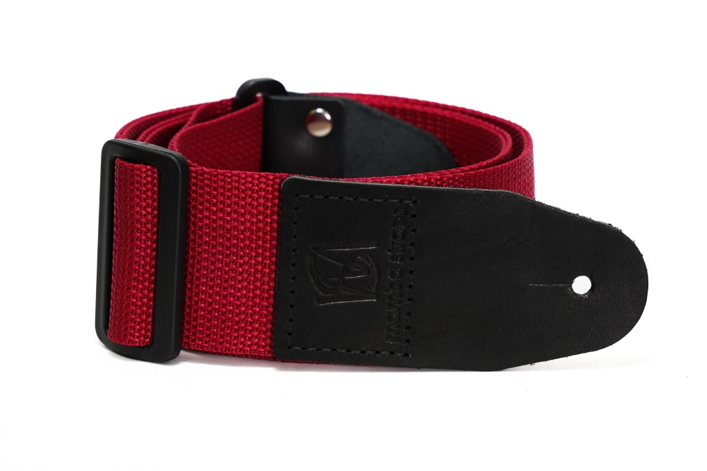 MB5050-014 Ремень для гитары, нейлоновый, темно-красный, Mamba straps