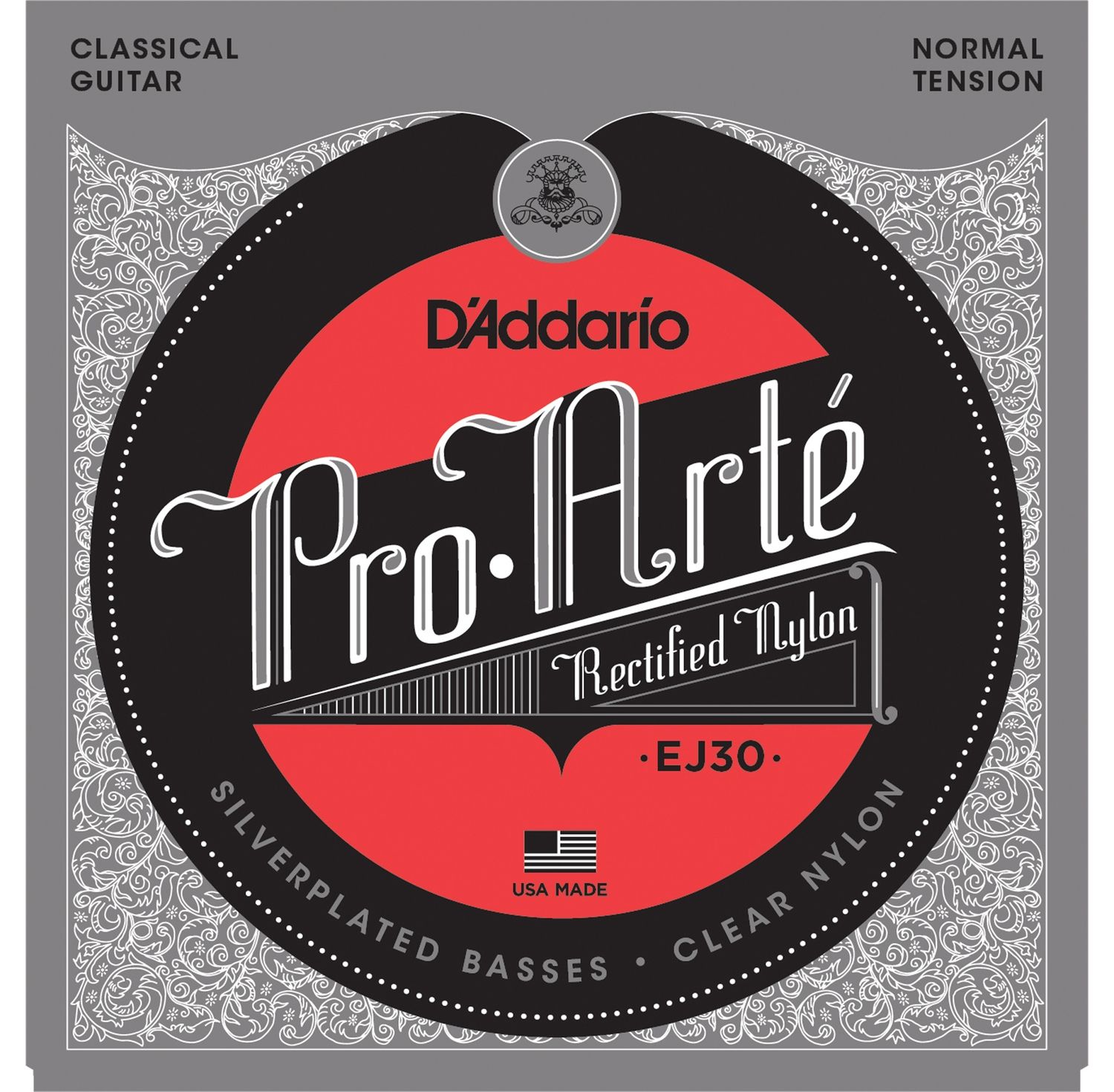 D'ADDARIO EJ30 - струны для классической гитары, серебро (Silver), Normal Tension