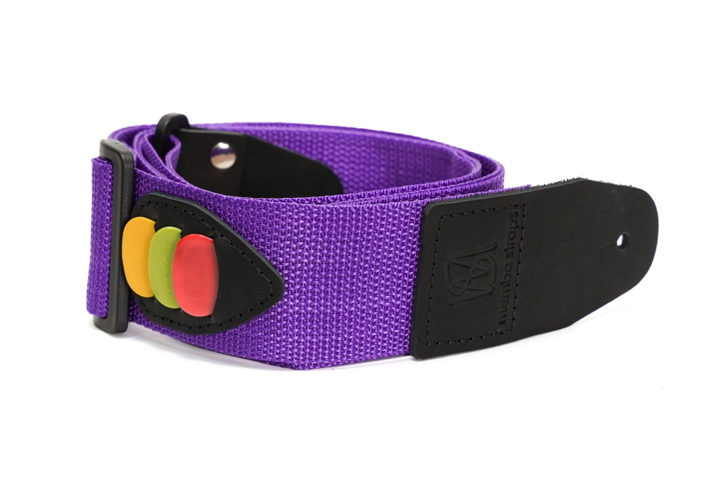 MB5030-029 Ремень для гитары, нейлоновый, фиолетовый, Mamba straps
