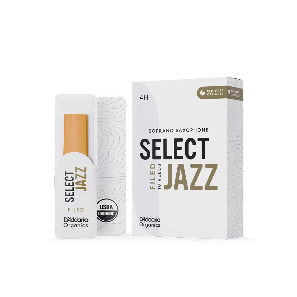 ORSF10SSX4H Organic Select Jazz Filed Трости для саксофона сопрано, размер 4H, 10шт, D'Addario