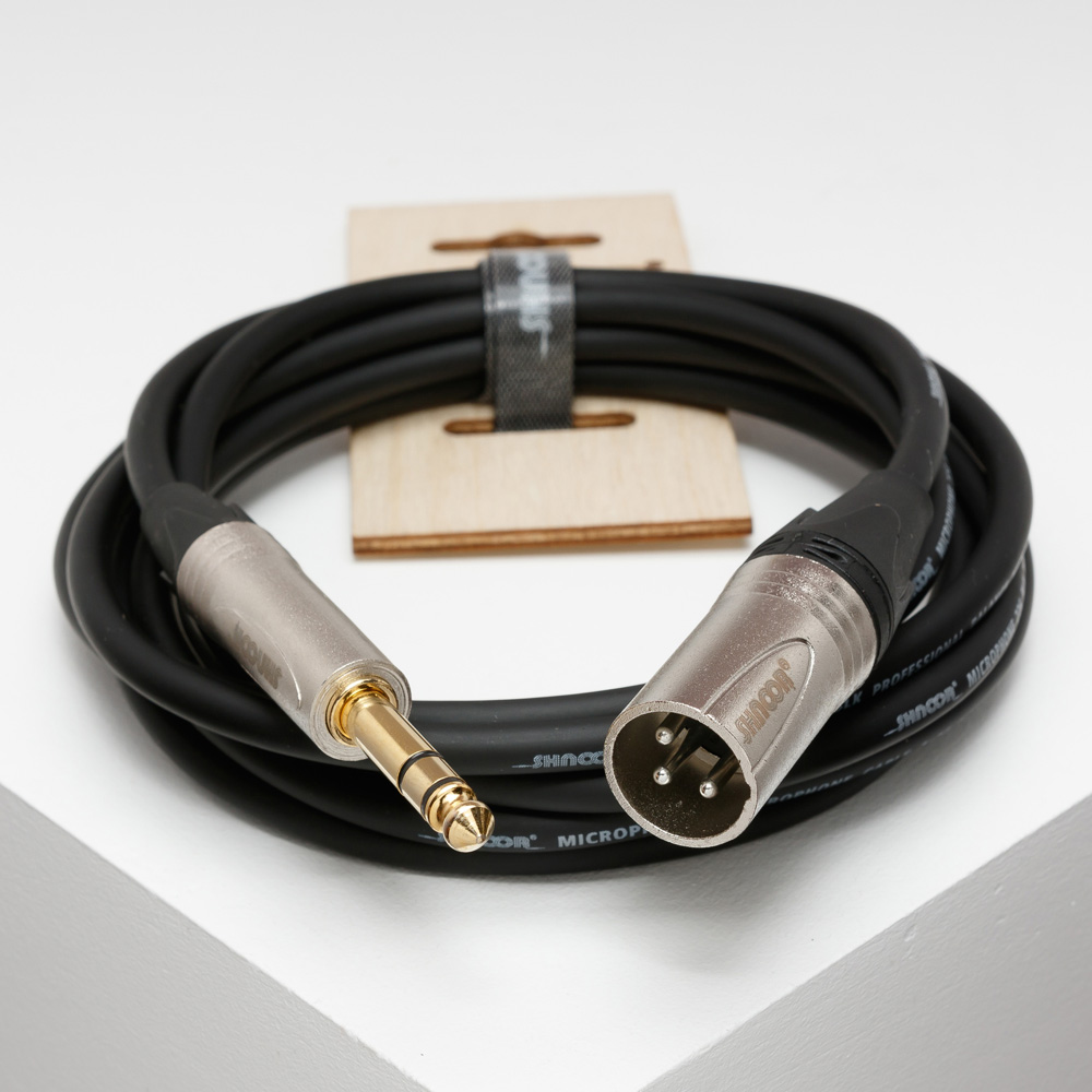 MC226-XMJS-0,15m Кабель микрофонный, XLRM-6.35мм стерео, 0.15м, SHNOOR