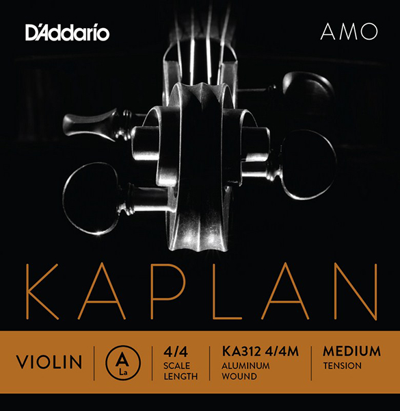 KA312-4/4M Kaplan Amo Отдельная струна A/Ля для скрипки размером 4/4, среднее натяжение, D'Addario
