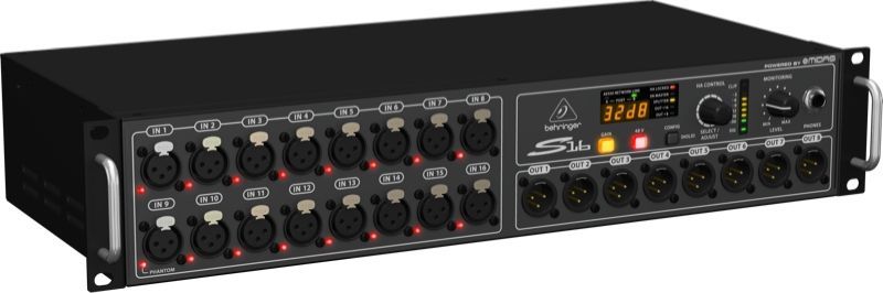 BEHRINGER S16 - коммут. блок для цифр. микш (16 мик/лин вх, 8 ан вых) ADAT, MIDI, USB