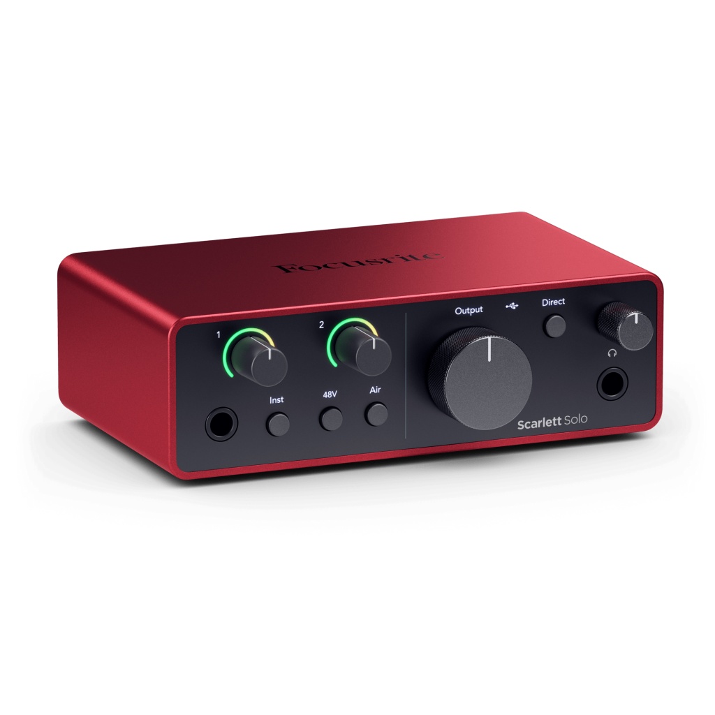 Scarlett-Solo-4th-gen Scarlett Solo Звуковая карта USB, 24 бит/192 кГц, 2 входа-2 выхода, Focusrite