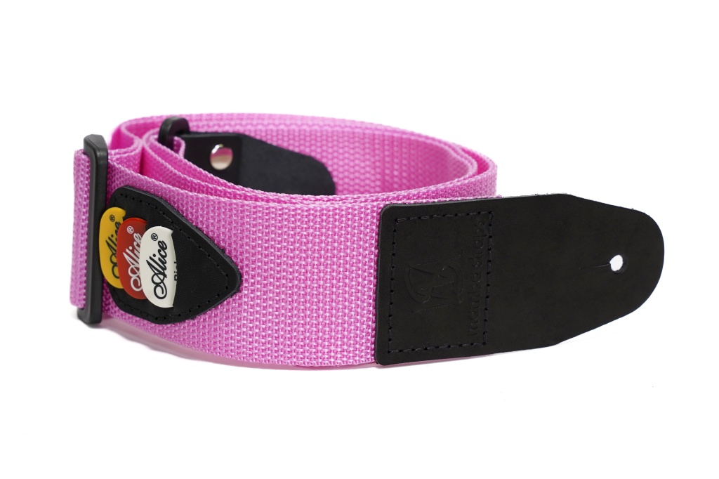 MB5030-095 Ремень для гитары, нейлоновый, розовый, Mamba straps