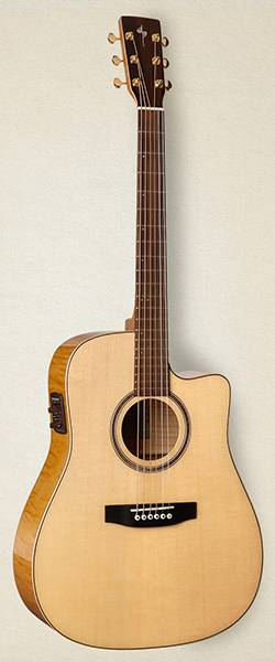 033270 Showcase CW Flame Maple EQ DLX TRIC Электро-акустическая гитара, с футляром, Simon & Patrick