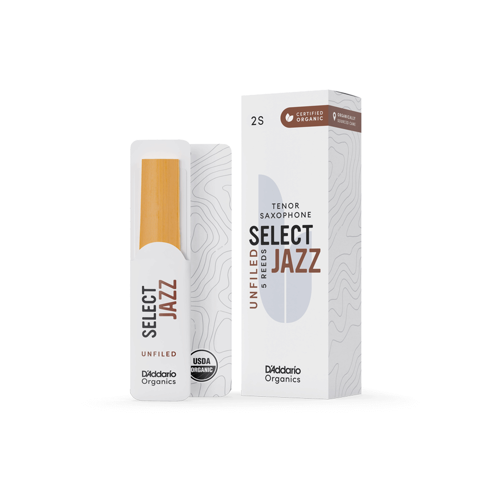 ORRS05TSX2S Organic Select Jazz Unfiled Трости для саксофона тенор, размер 2S, 5шт, D'Addario