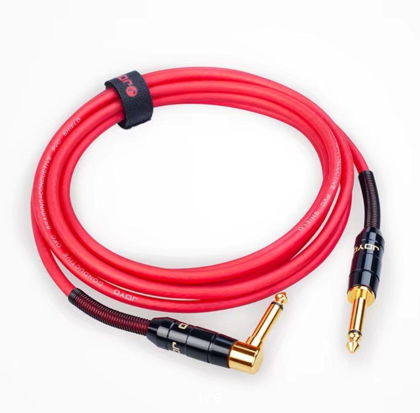 CM-19-RD Кабель инструментальный, прямой/угловой, красный, 3м, Joyo