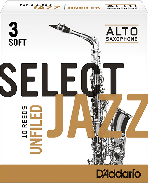 RRS10ASX3S Select Jazz Unfiled Трости для саксофона альт, размер 3, мягкие (Soft), 10шт, Rico