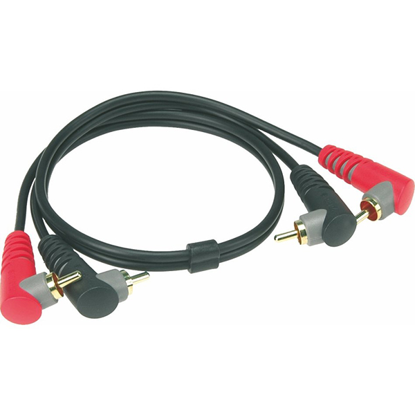 AT-CCA0200 Кабель акустический 2хRCA, 2м, угловой, Klotz