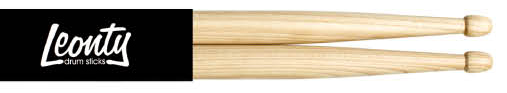 LH5A Hickory Natural 5A Барабанные палочки, орех, деревянный наконечник, Leonty