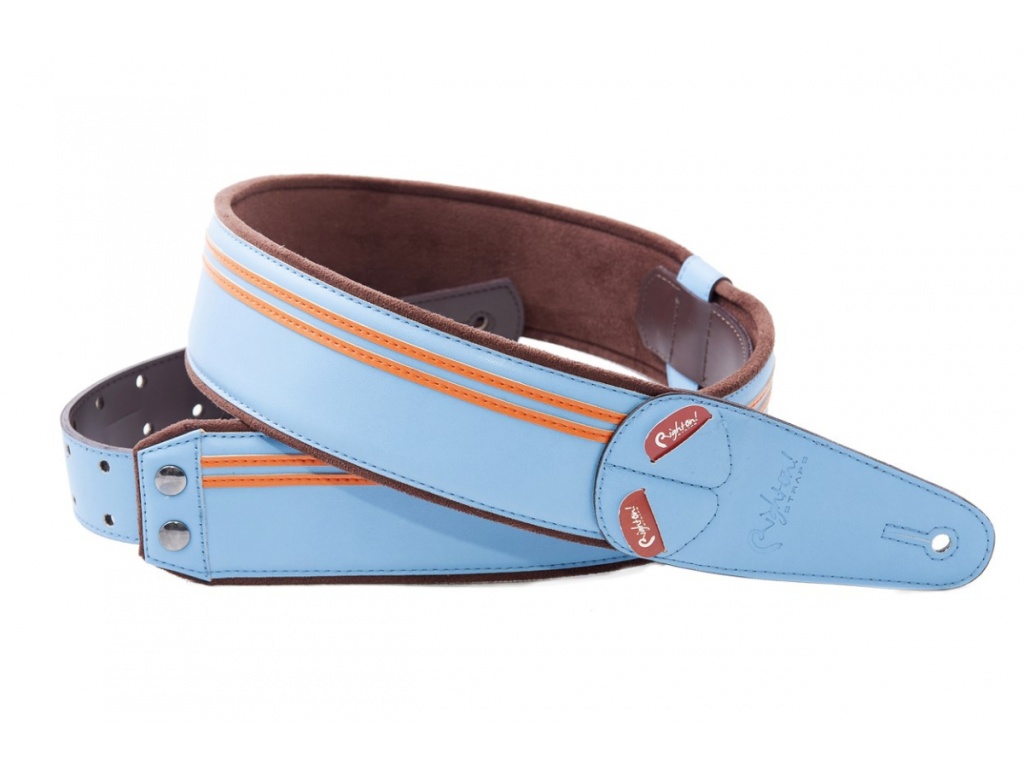 8401070111122 Mojo Race Sonic Blue Ремень для гитары, RightOn Straps