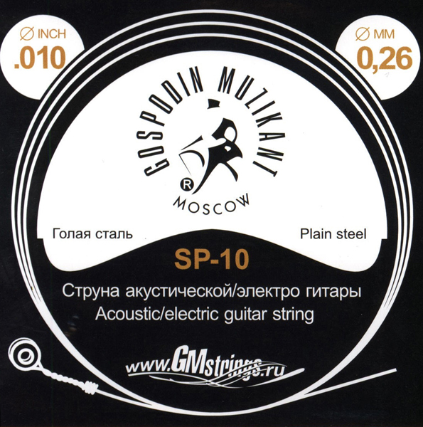 SP-10 Отдельная струна, 0,010, сталь ФРГ, Господин Музыкант