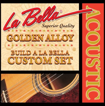 GW046 Golden Alloy Отдельная струна для акустической гитары, 046, бронза, La Bella