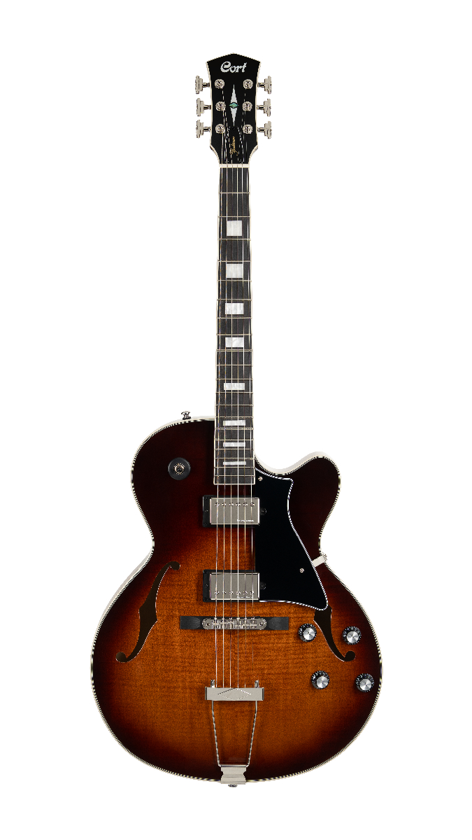Yorktown-DLX-TSB Hollow Body Series Электрогитара арктоп, с чехлом, санберст, Cort