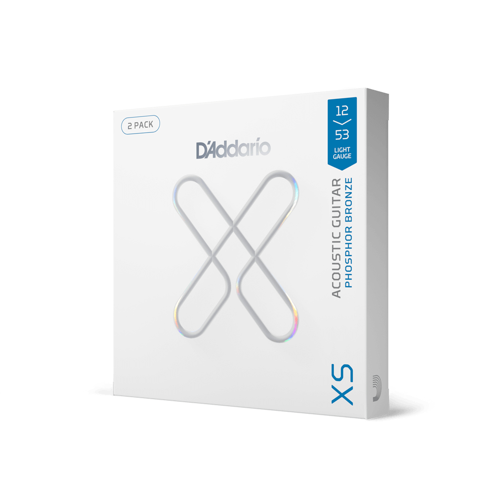 XSAPB1253-2P Струны для акустической гитары, фосфорная бронза, 12-53, 2 комплекта, D'Addario