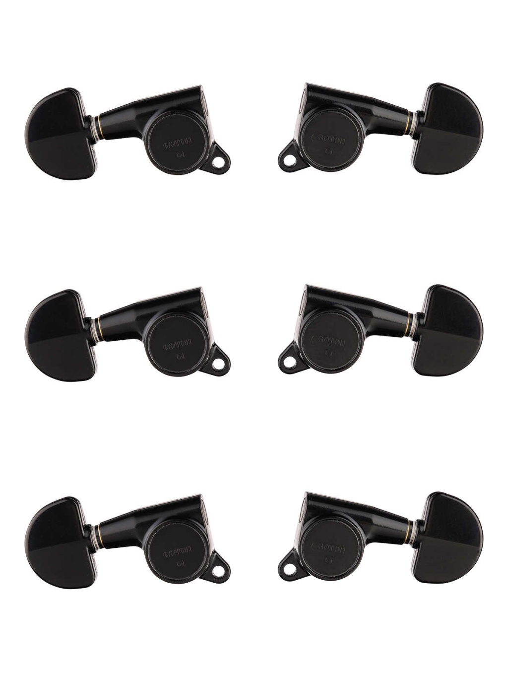 SG381-20-B-L3+R3 Колки для гитары 3+3, черные, Gotoh