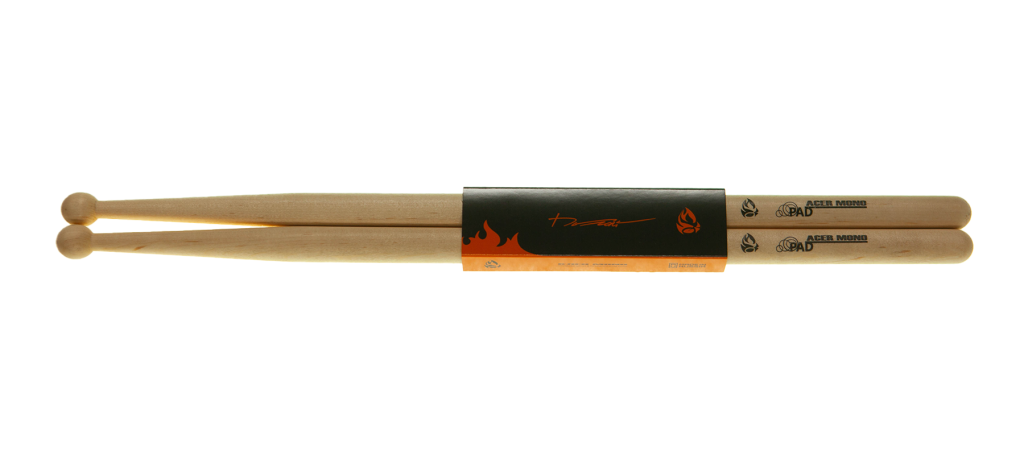 PLPS415V Padsticks Палочки для пэда, дальневосточный клён, деревянный наконечник, Пылай