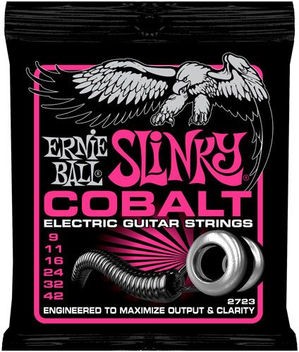 P02723 Cobalt Super Slinky Комплект cтрун для электрогитары, кобальт 9-42, Ernie Ball
