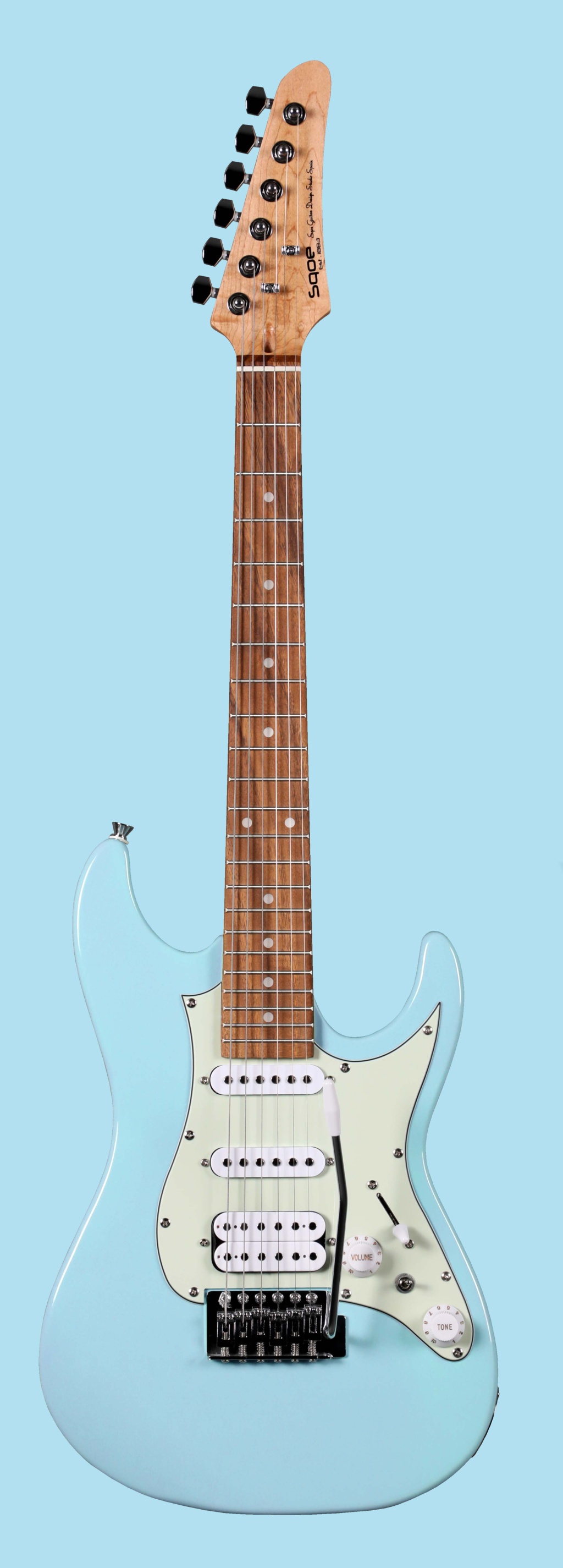 SEIB-MINI-BL Электрогитара уменьшенная, голубая, Foix