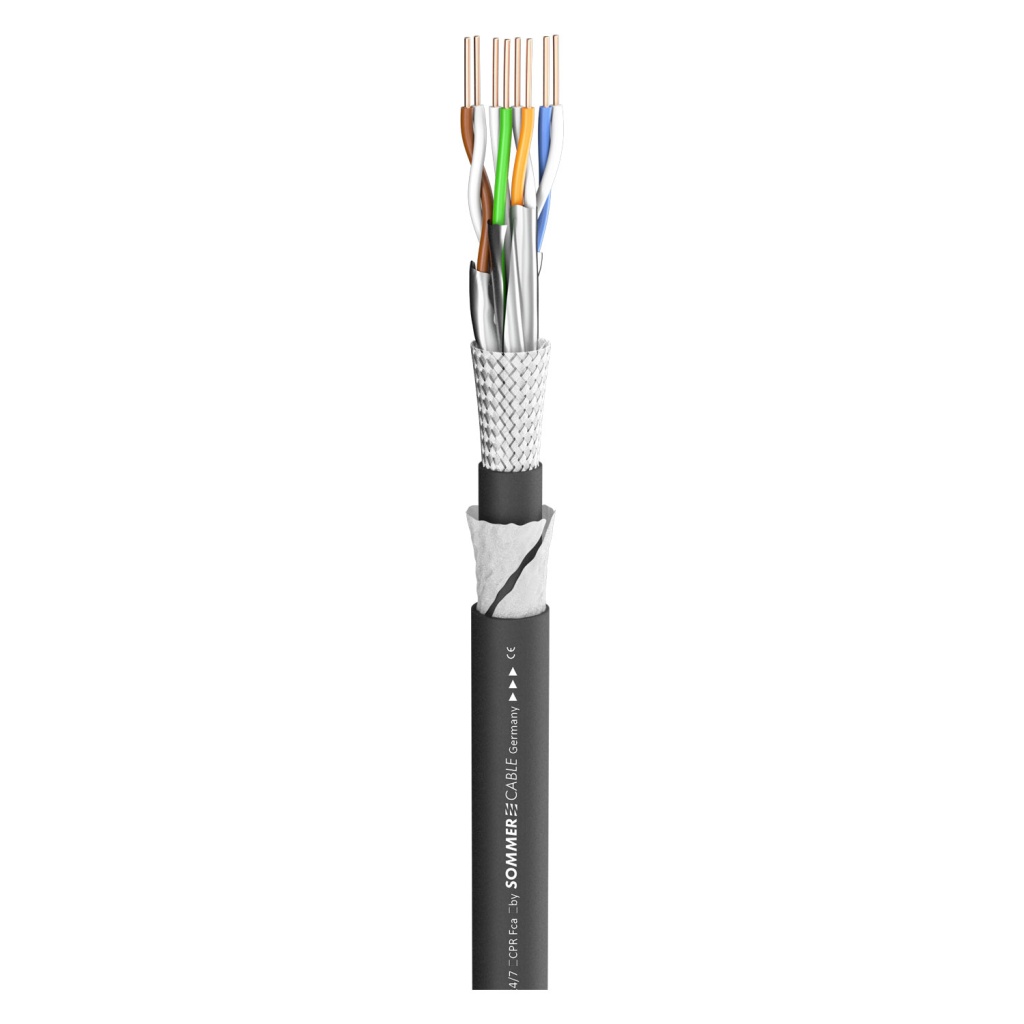 580-1331 SC-Mercator CAT.6A PVC 2flex Blk Кабель сетевой витая пара, 100м, Sommer Cable