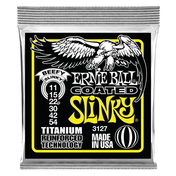 P03127 RPS Beefy Slinky Coated Комплект струн для электрогитары, никелированные, 11-54, Ernie Ball