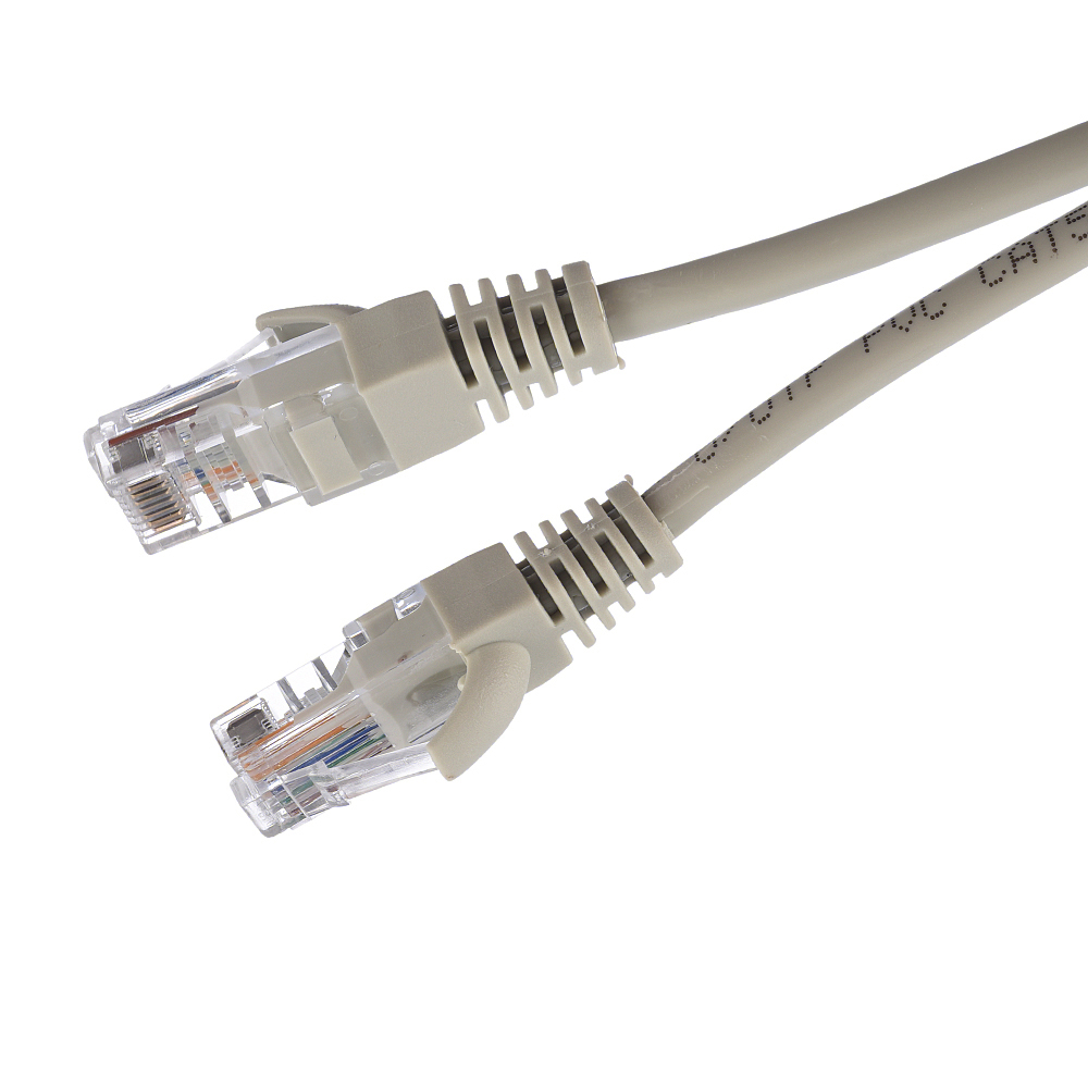 00-00027477 Патч-корд RJ-45 (m)-RJ-45 (m) 20.0м кат.5е ПВХ 26AWG, серый, в пакете, GoPower