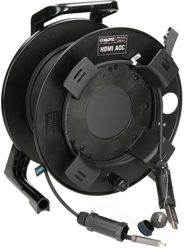 FOAUHW050 Кабель HDMI оптический, на катушке 50м, армированный, Klotz